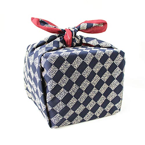 Amazon｜風呂敷 大判 90cm 角菊 紺 いせ辰 綿100% 江戸千代紙 ふろしき